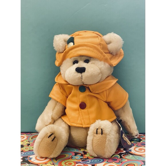 VTG 1996  Pickford Brass Button Bear Harper  Stuffed Animal w/ Outfit & Hat - Picture 1 of 9